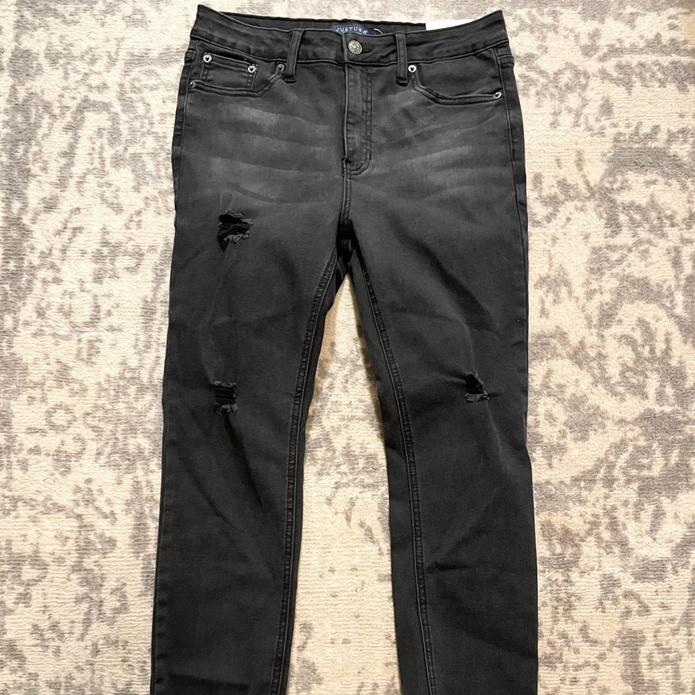 NWT Just USA Black Denim Jeans Size: 7 (28)
